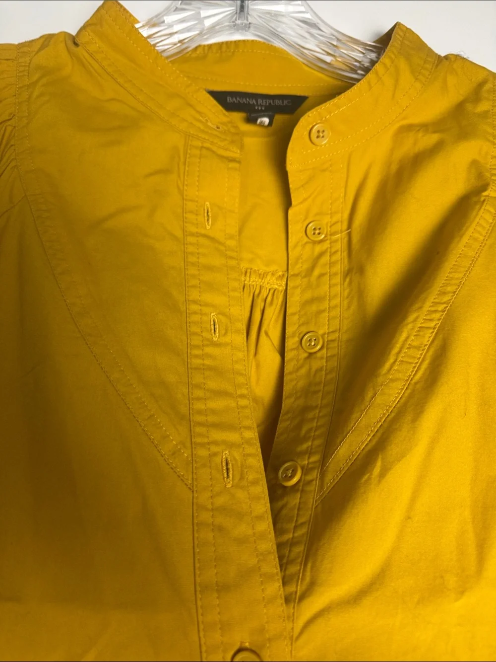 Men's Mustard Yellow Long-Sleeve Henley Shirt